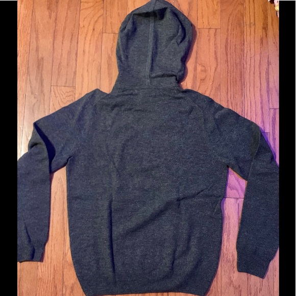 Lacoste hooded wool pullover sweater in dark grey - Picture 4 of 4